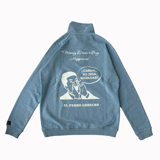 Half Zip Money & Happiness - Azul