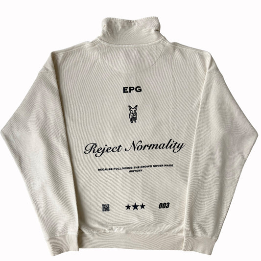 Half Zip Reject Normality - Beige