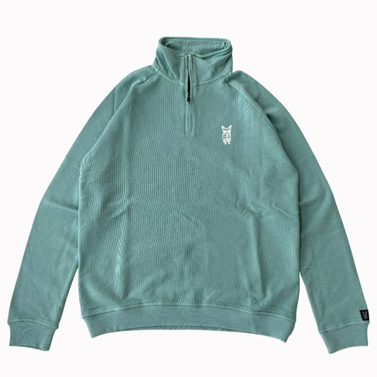 Half Zip Money & happiness - Verde