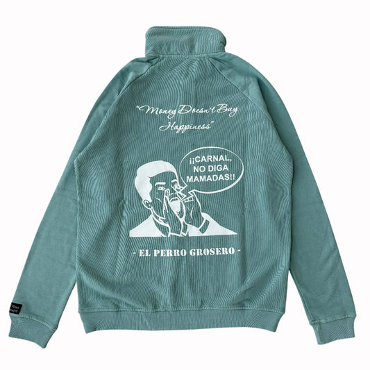 Half Zip Money & happiness - Verde